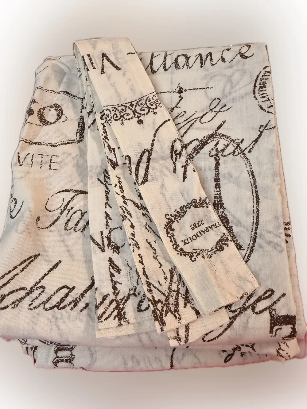 NOS Sheer Curtain Panels Park Designs Rue Du Marche’ Parisian Retired Pattern